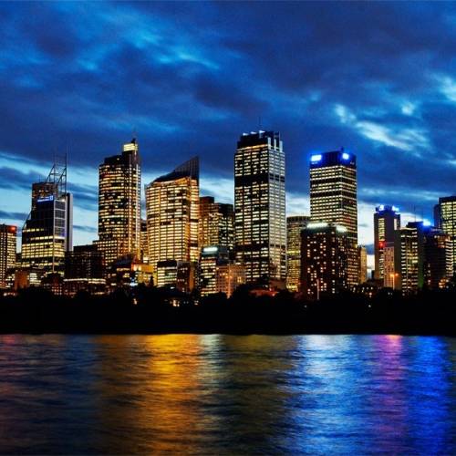 Panorámica nocturna de Sydney